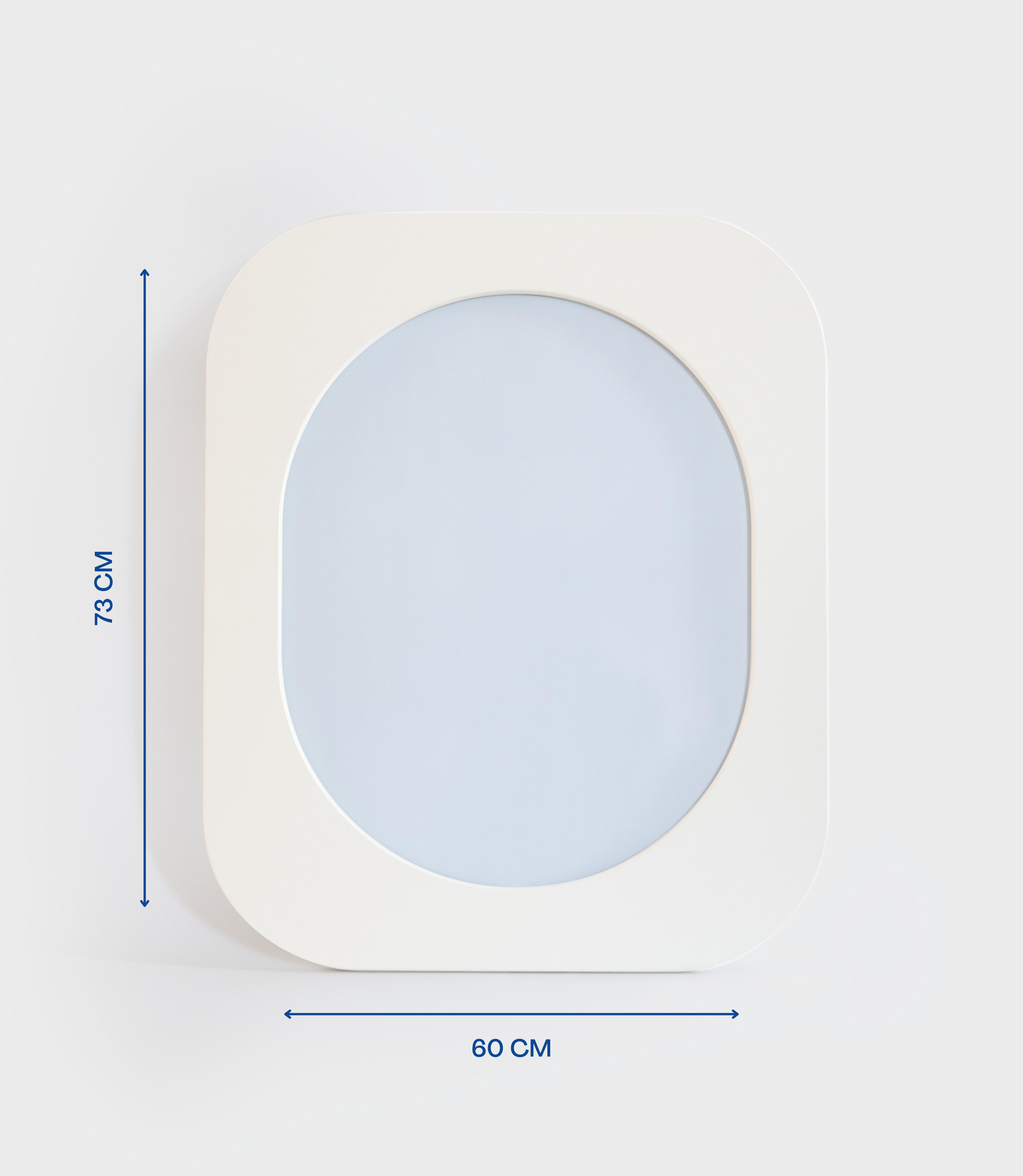 Cadre 70's Grand format + Miroir (Blanc)