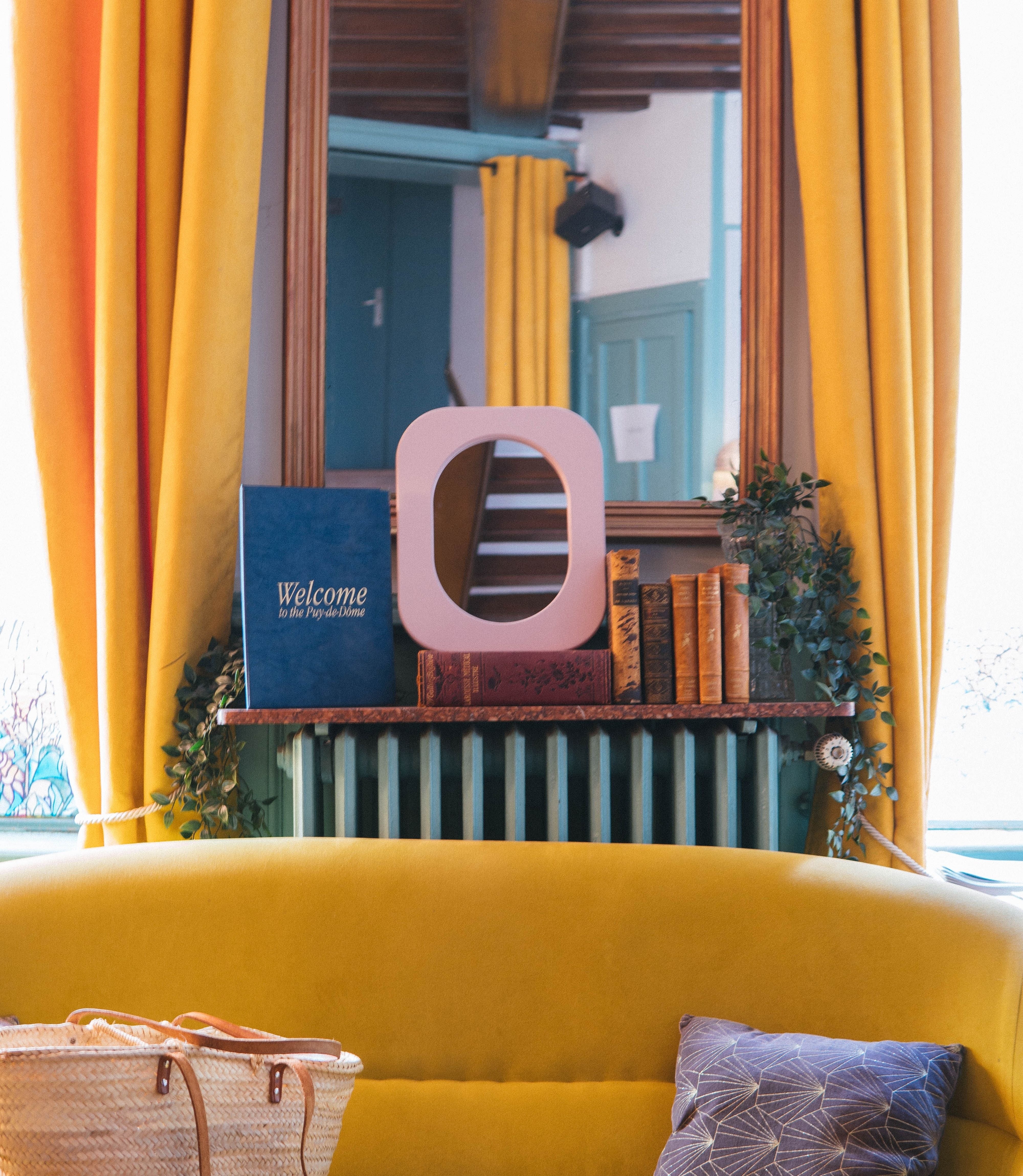 Cadre 70's Petit format + Miroir (Rose)