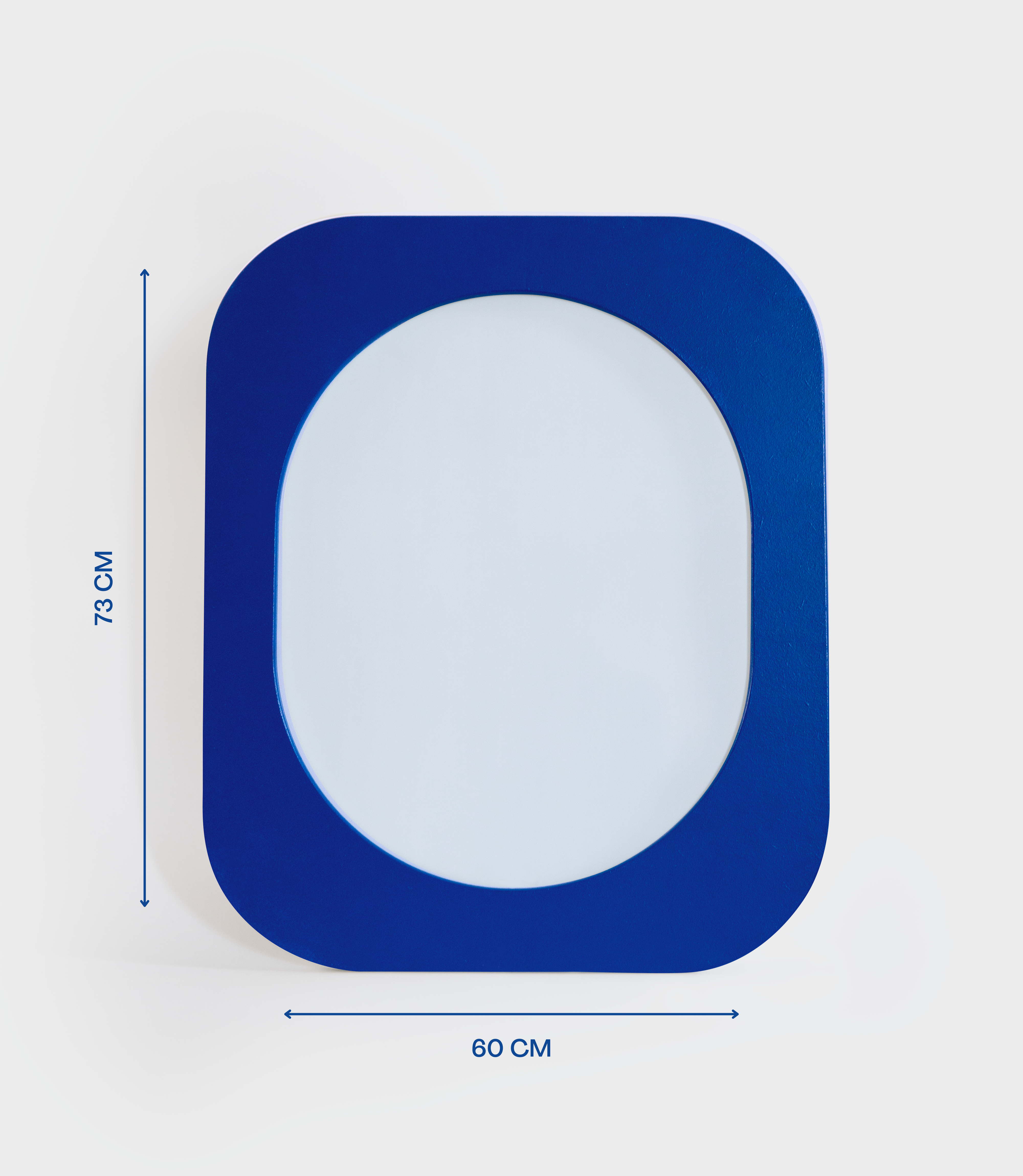 Cadre 70's Grand format + Miroir (Bleu)