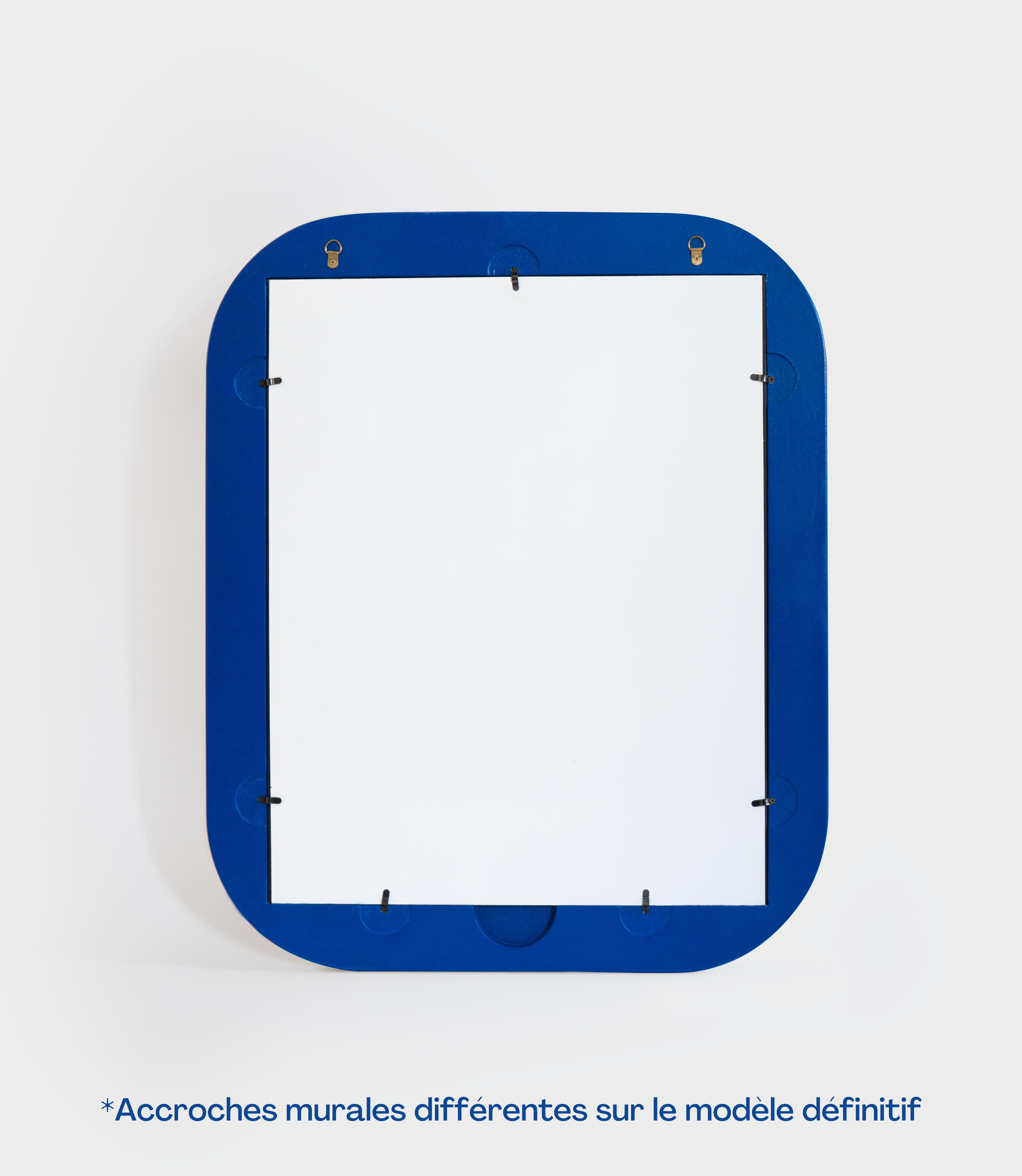 Cadre 70's Grand format + Miroir (Bleu)