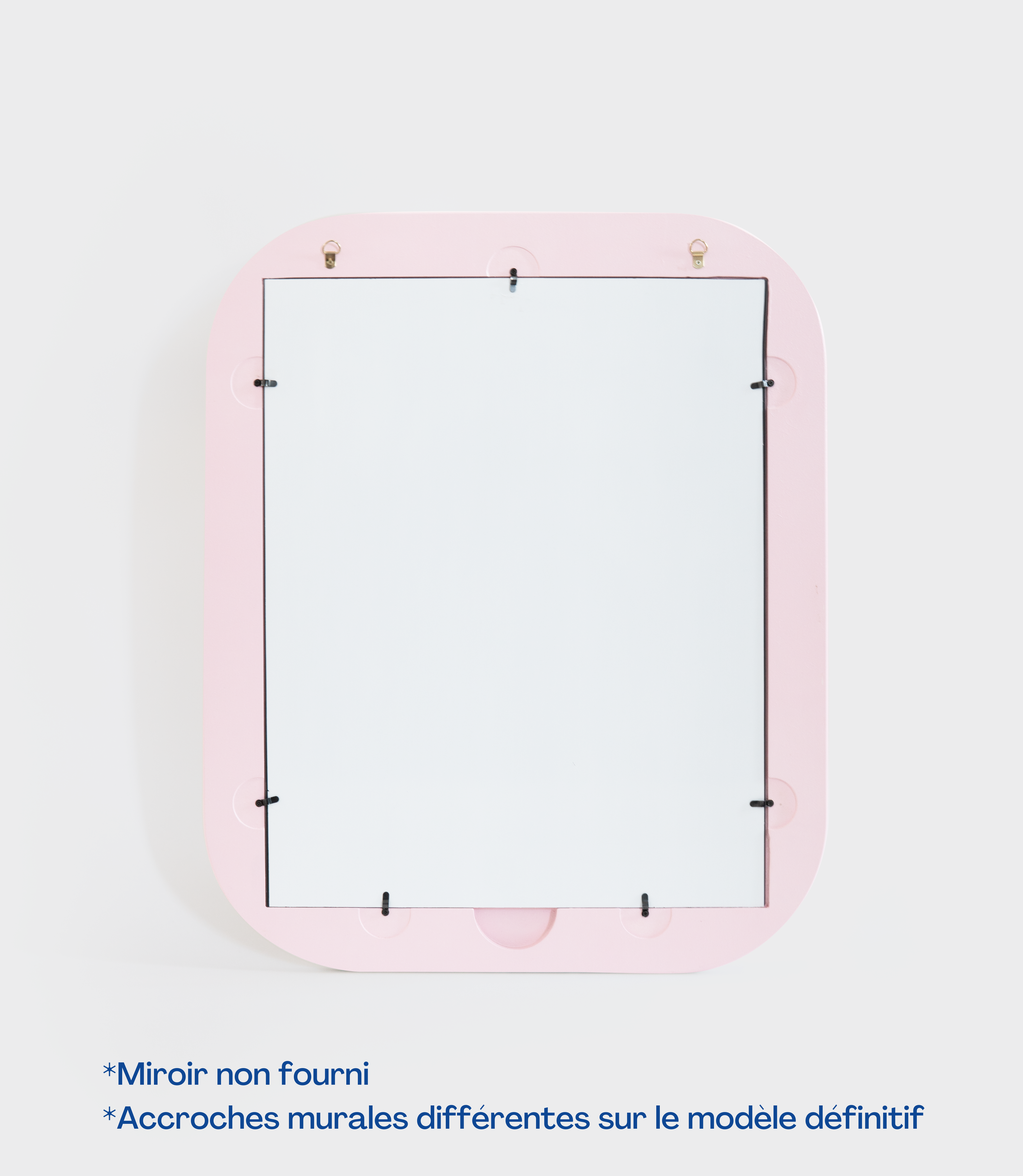Cadre 70's Grand format SANS Miroir (Rose)
