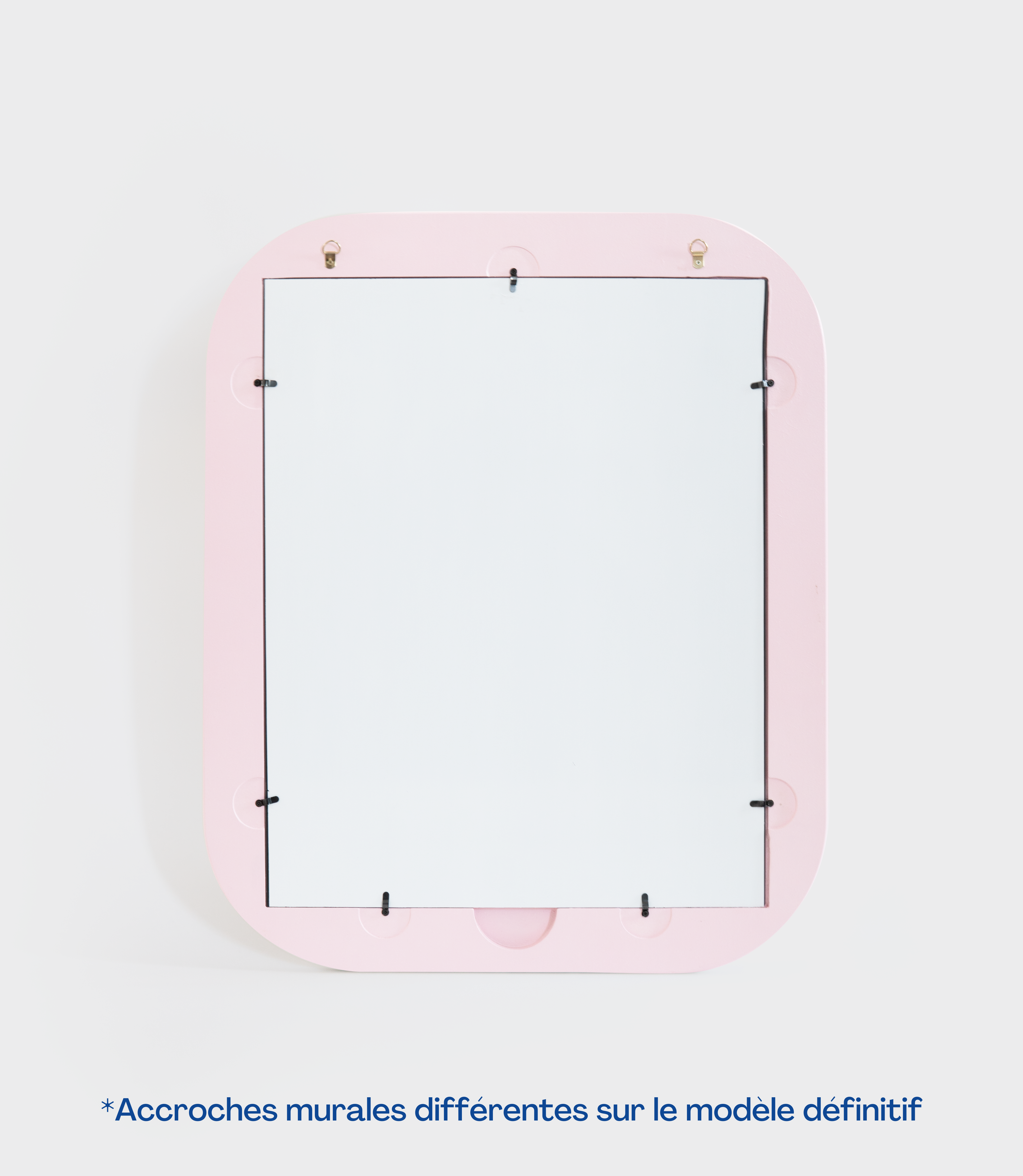 Cadre 70's Grand format + Miroir (Rose)