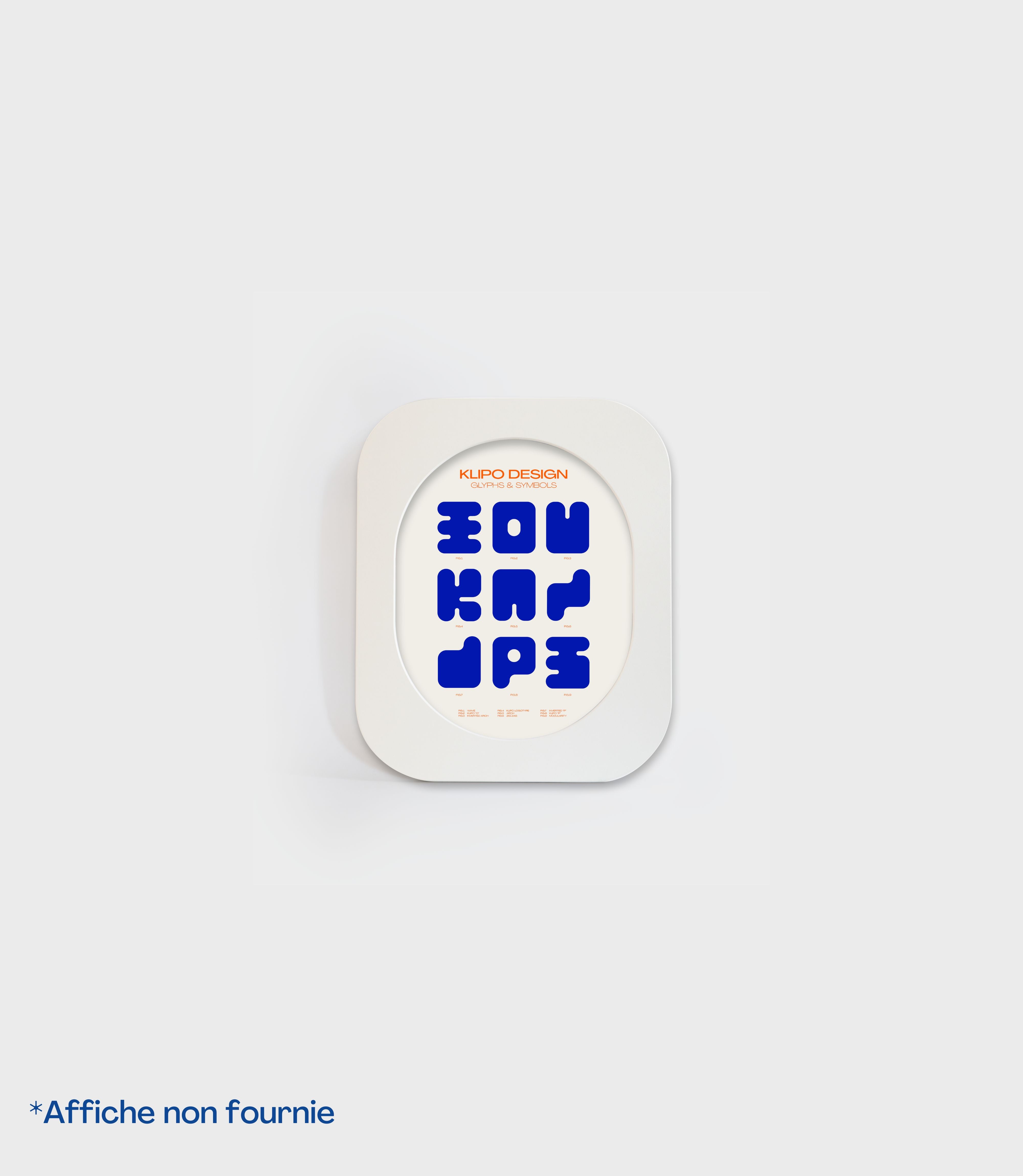 Cadre 70's Petit format + Miroir (Blanc)