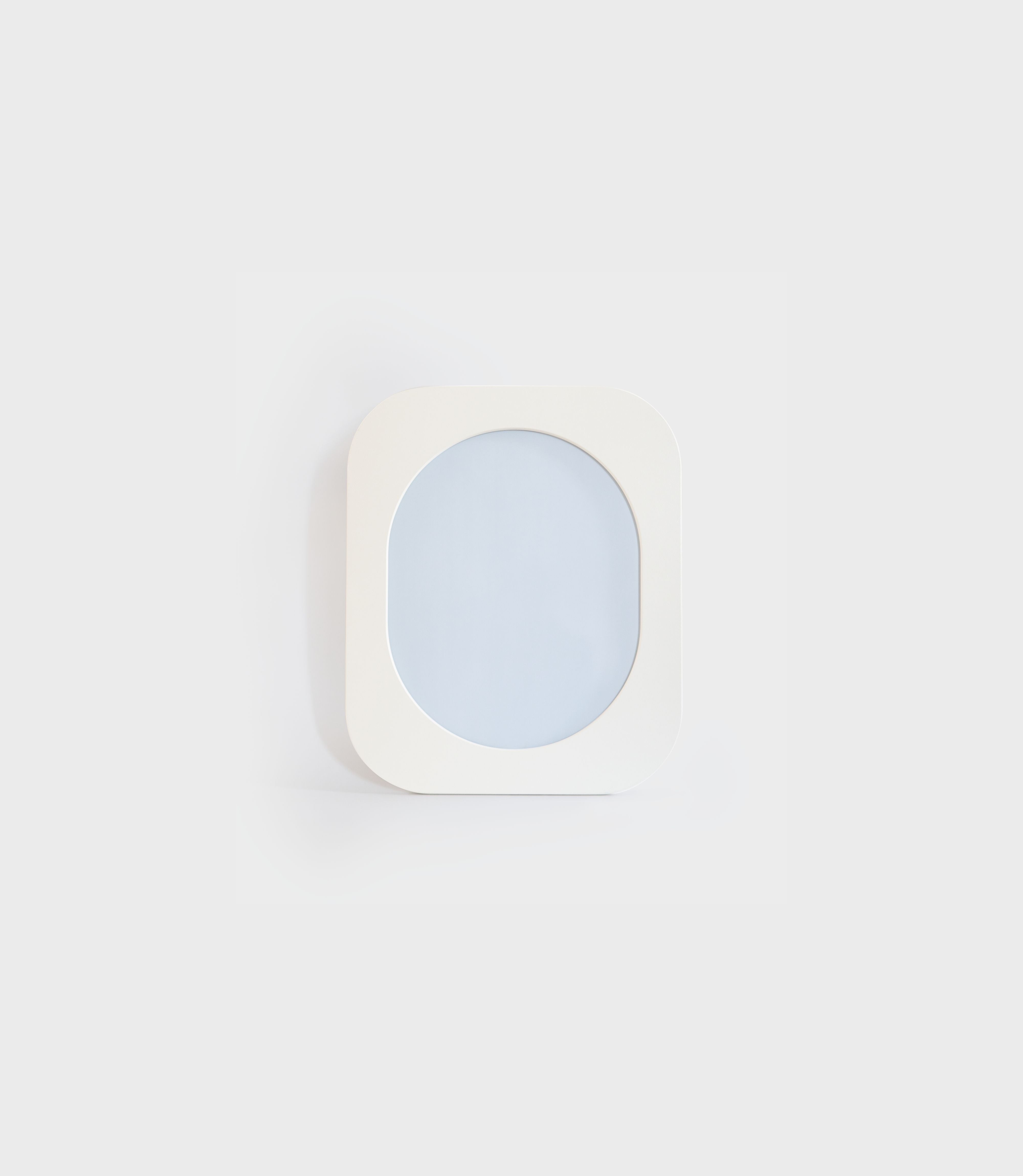 Cadre 70's Petit format + Miroir (Blanc)