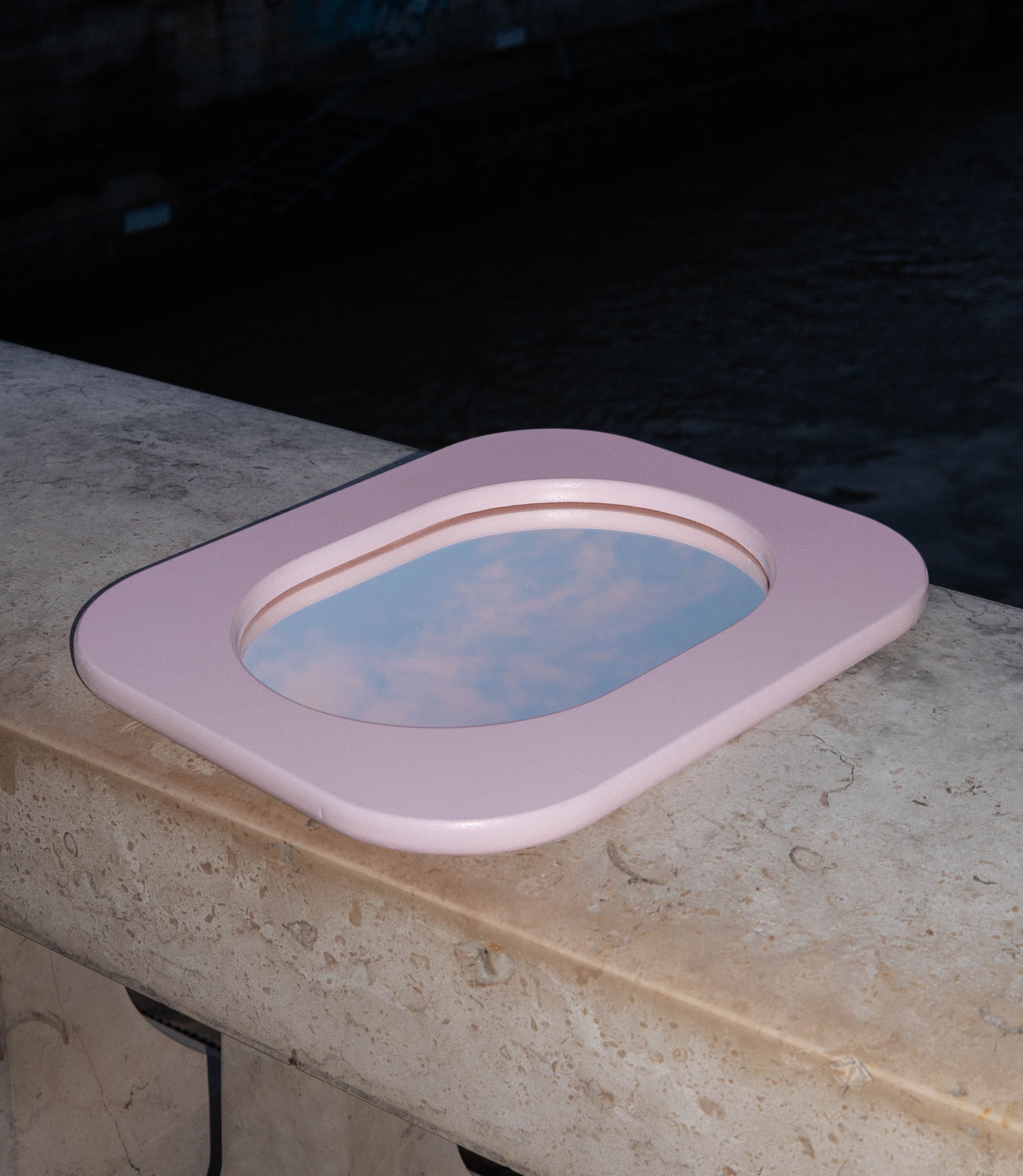 Cadre 70's Petit format + Miroir (Rose)