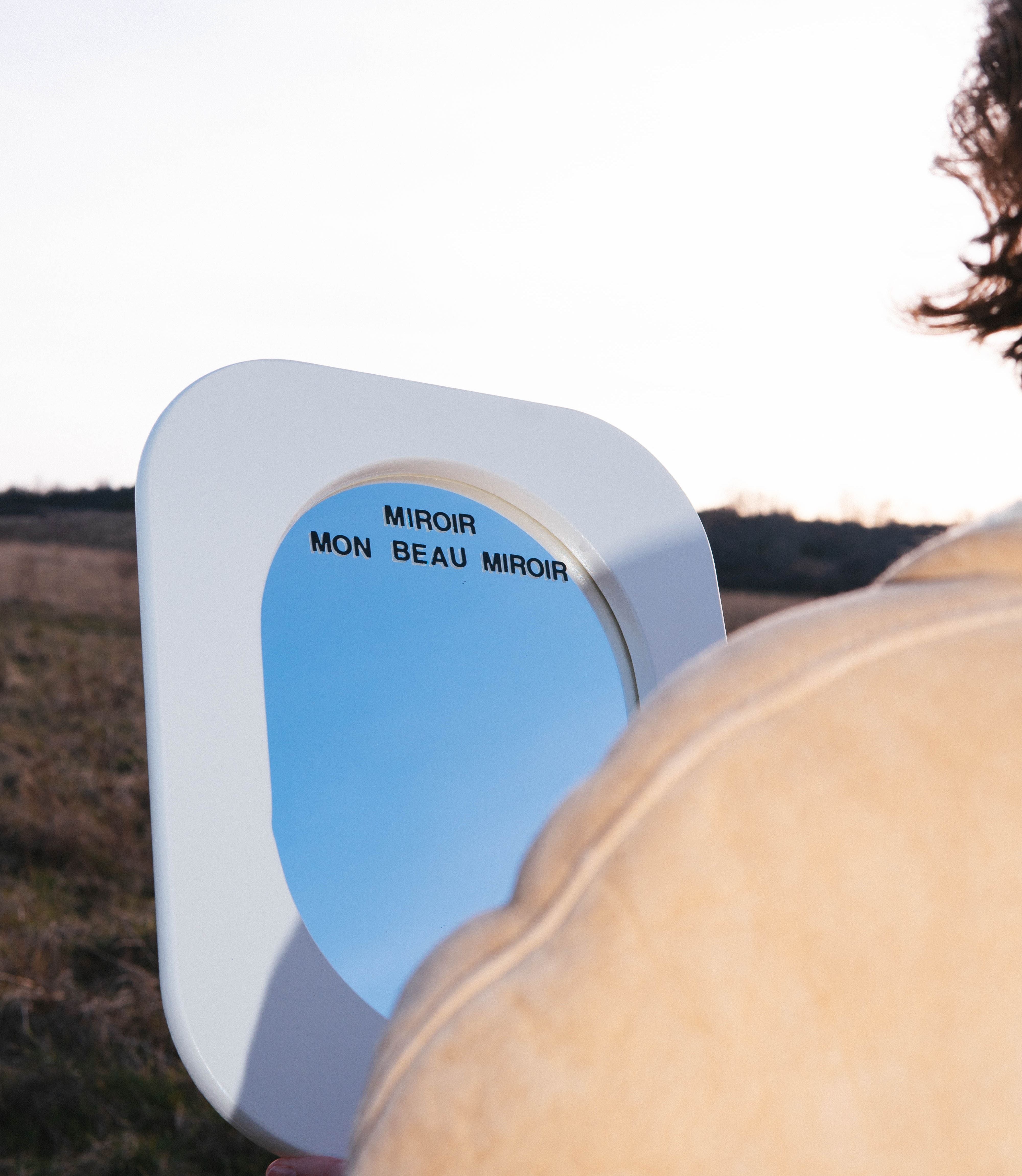 Cadre 70's Petit format + Miroir (Blanc)