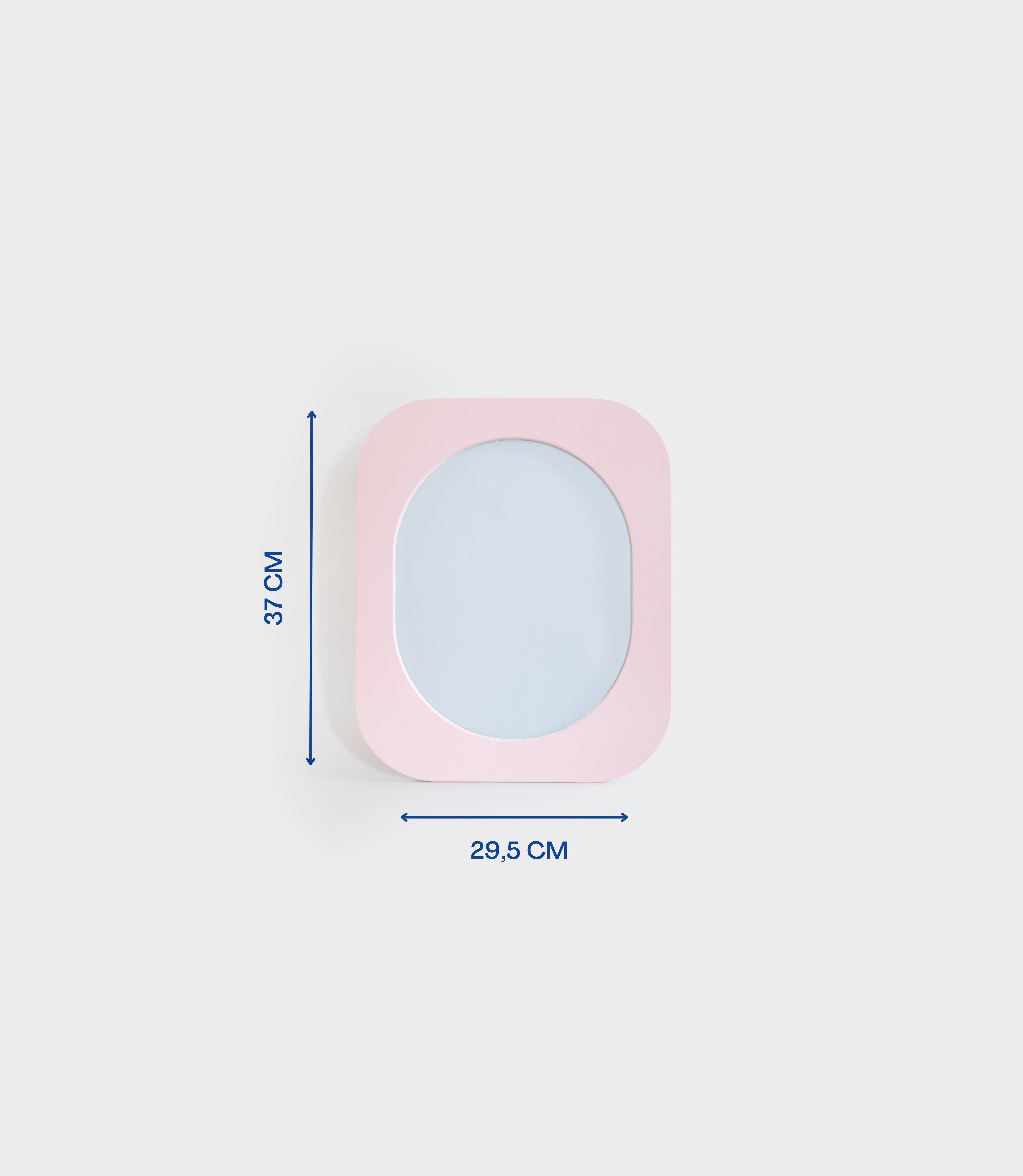 Cadre 70's Petit format + Miroir (Rose)