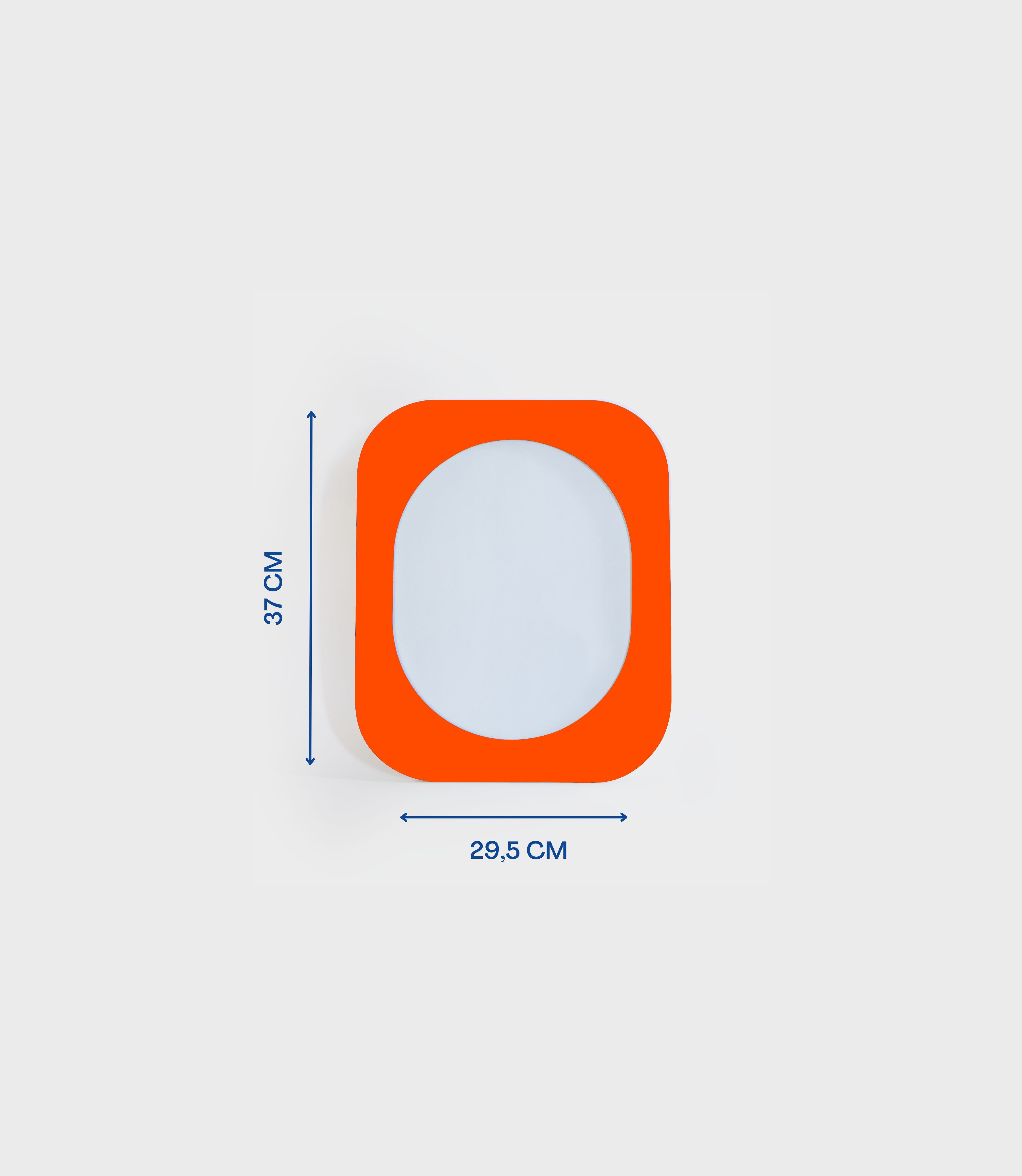 Cadre 70's Petit format + Miroir (Orange)