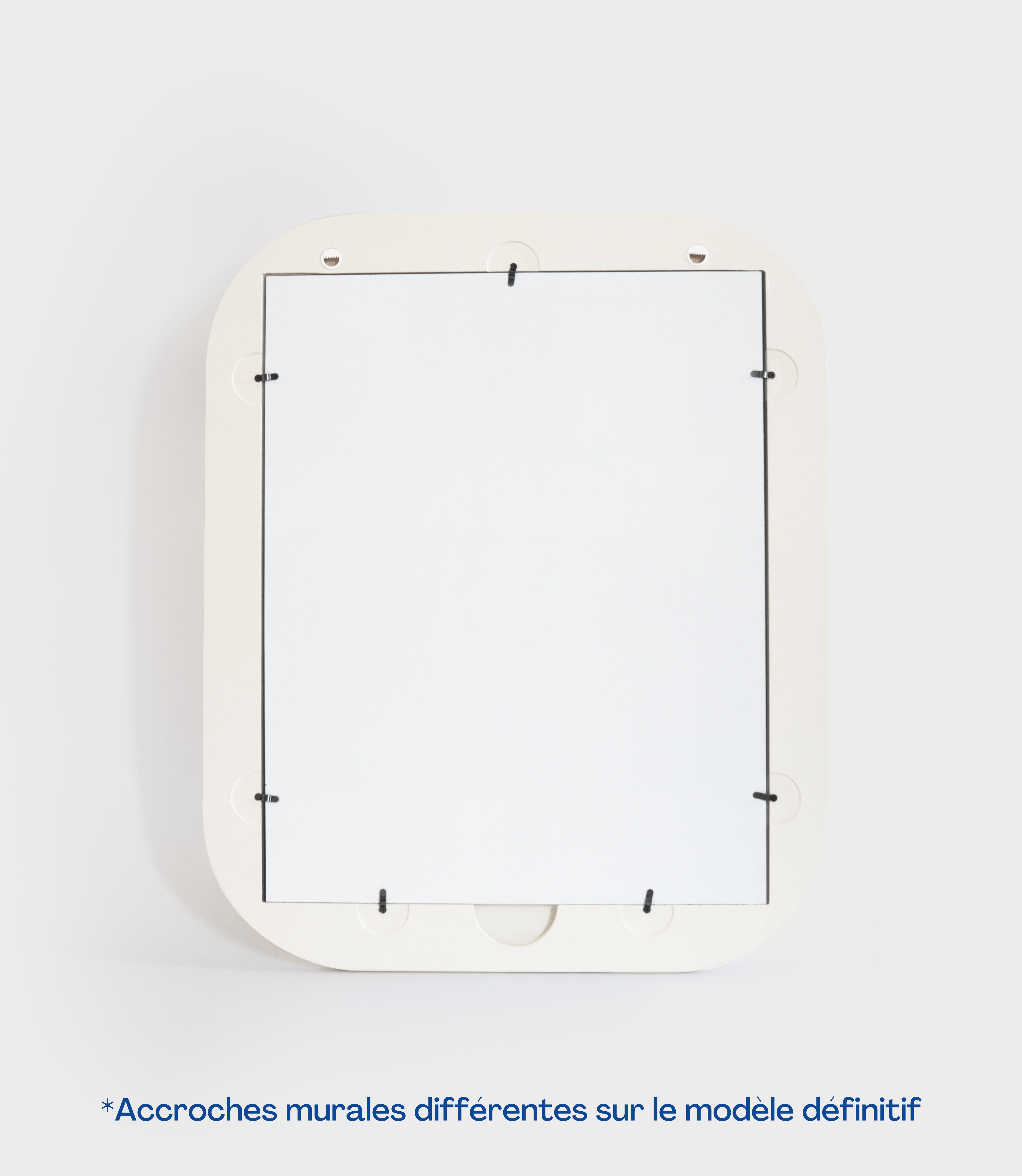 Cadre 70's Grand format + Miroir (Blanc)