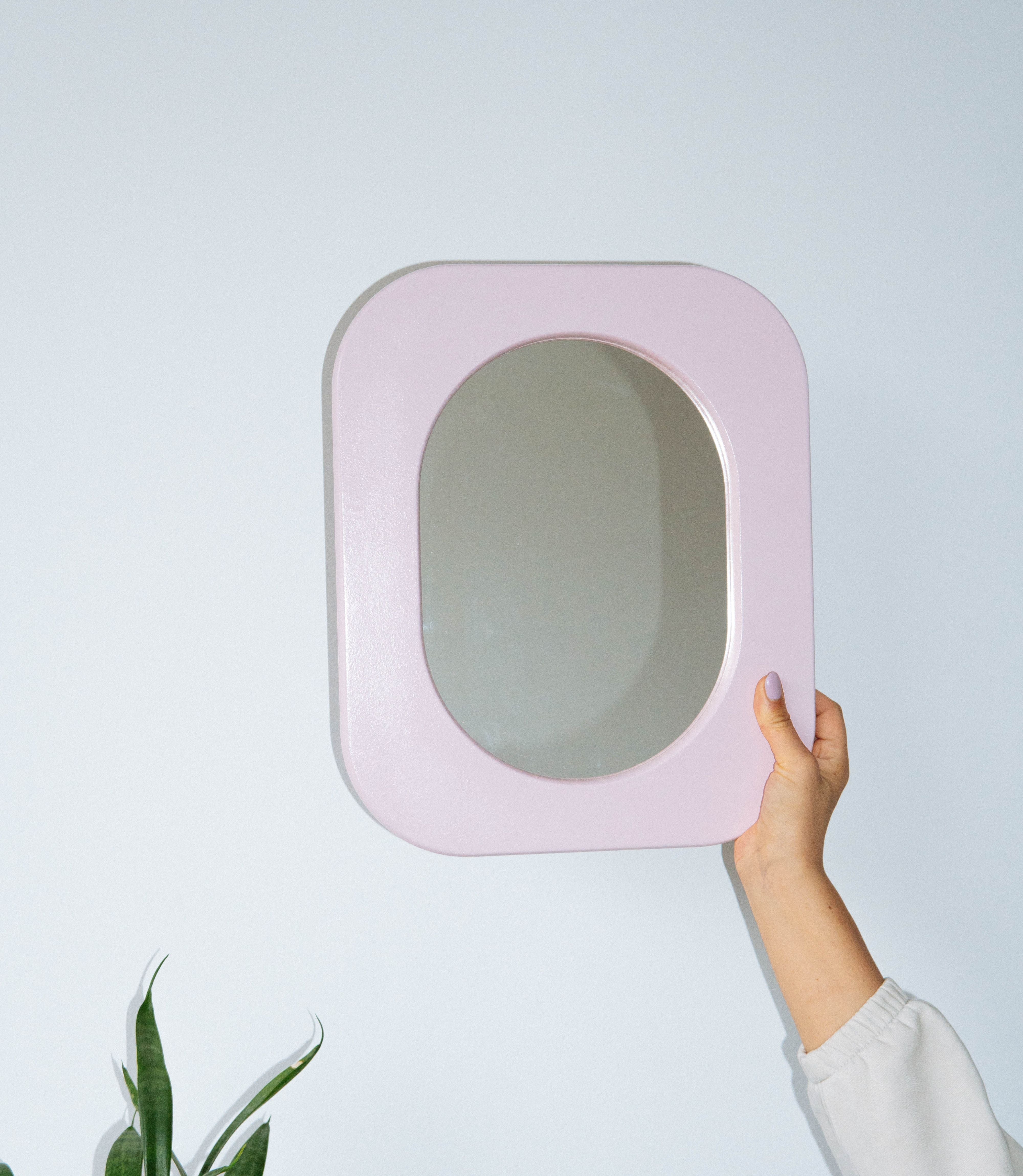 Cadre 70's Petit format + Miroir (Rose)